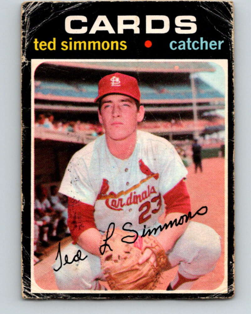1971 O-Pee-Chee MLB #117 Ted Simmons� RC Rookie St. Louis Cardinals� V10853