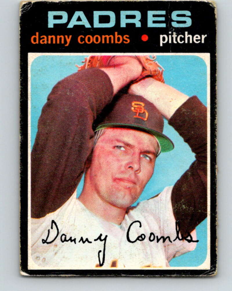 1971 O-Pee-Chee MLB #126 Danny Coombs� San Diego Padres� V10872