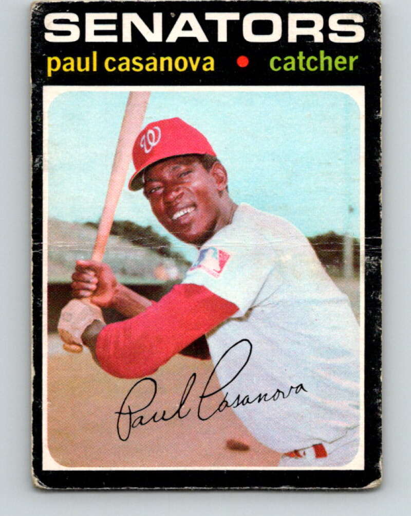 1971 O-Pee-Chee MLB #139 Paul Casanova� Washington Senators� V10900