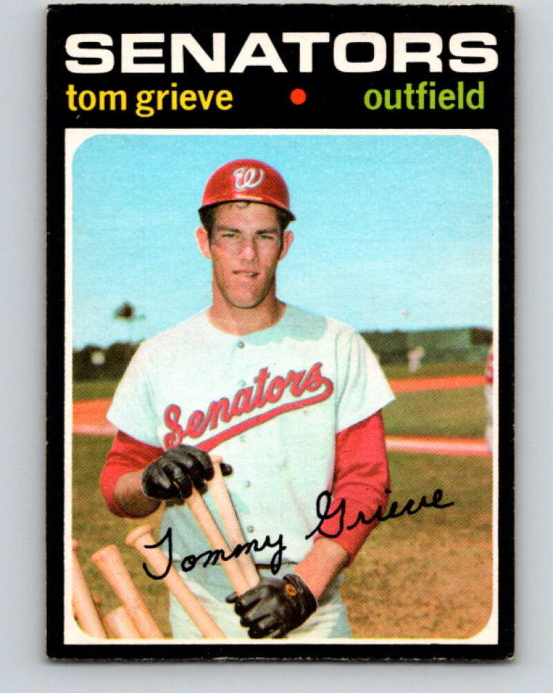 1971 O-Pee-Chee MLB #167 Tom Grieve� RC Rookie Washington V10957