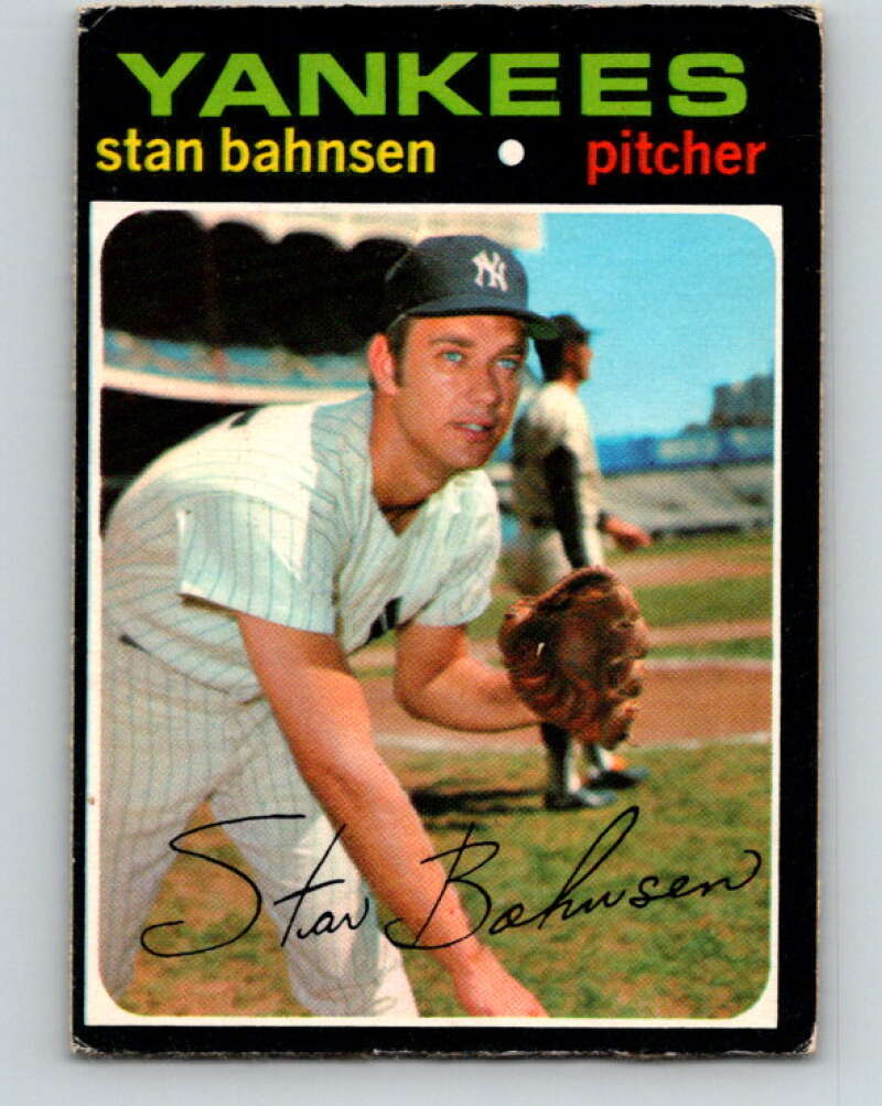 1971 O-Pee-Chee MLB #184 Stan Bahnsen� New York Yankees� V10984
