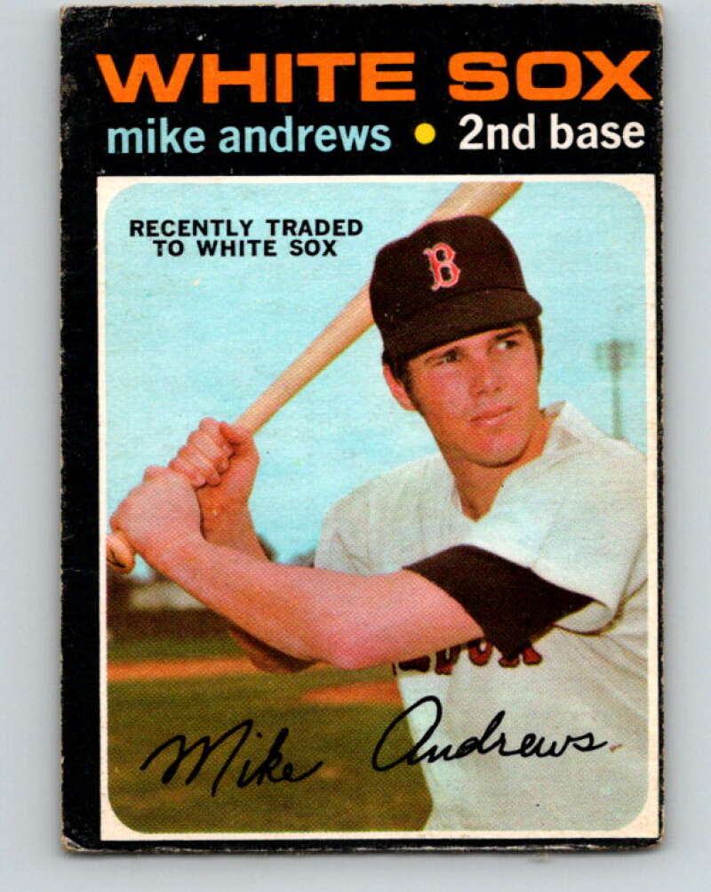 1971 O-Pee-Chee MLB #191 Mike Andrews� Chicago White Sox� V11003