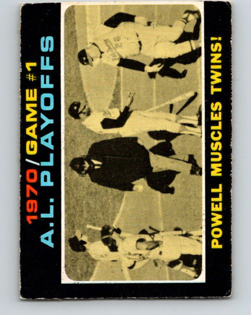 1971 O-Pee-Chee MLB #195 AL Playoffs Game 1 Powell Muscles� V11010