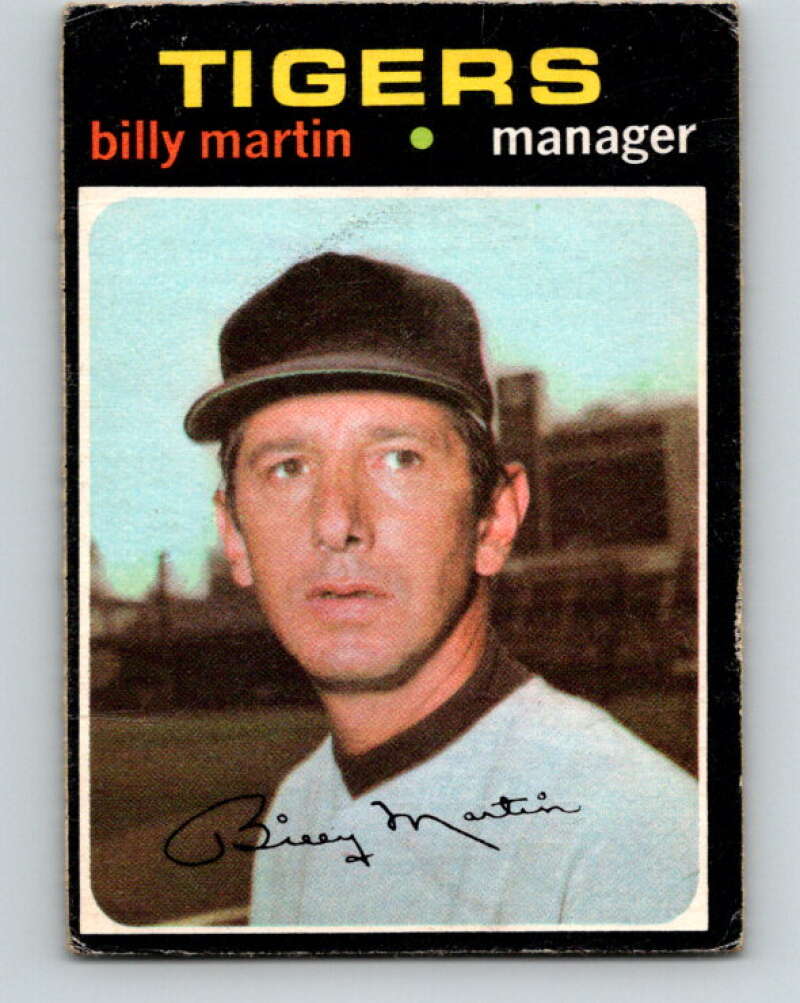 1971 O-Pee-Chee MLB #208 Billy Martin� Detroit Tigers� V11028