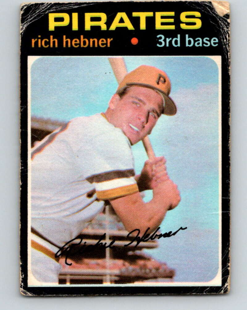 1971 O-Pee-Chee MLB #212 Richie Hebner� Pittsburgh Pirates� V11034