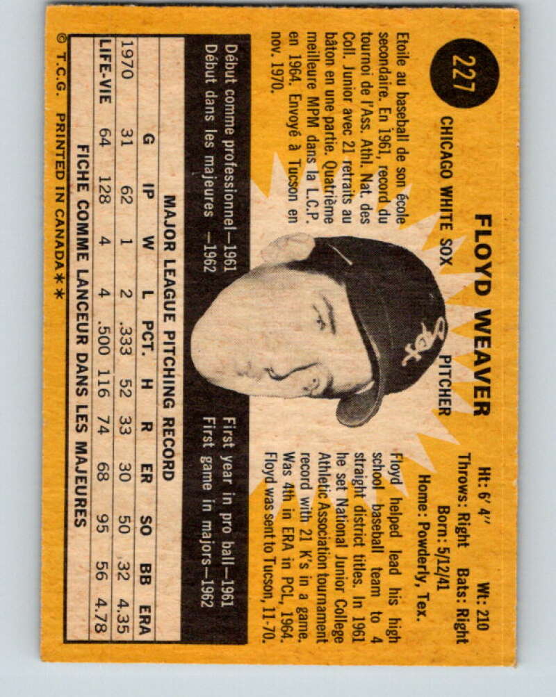 1971 O-Pee-Chee MLB #226 Bill Russell� Los Angeles Dodgers� V11055