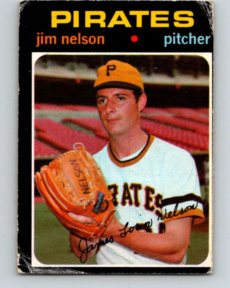 1971 O-Pee-Chee MLB #298 Jim Nelson� RC Rookie Pittsburgh V11141