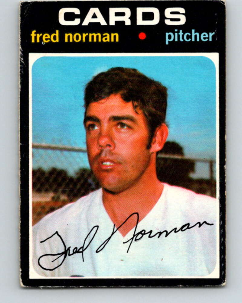 1971 O-Pee-Chee MLB #348 Fred Norman� St. Louis Cardinals� V11170