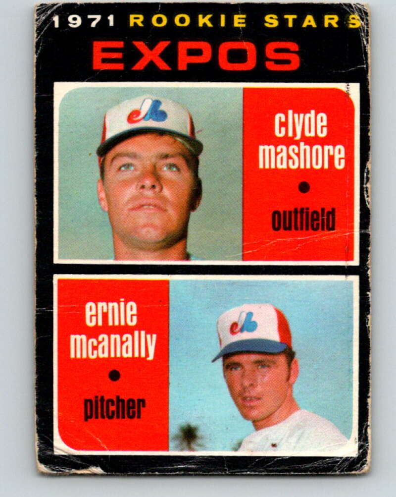1971 O-Pee-Chee MLB #376 Mashore/ McAnally� RC Rookie V11182