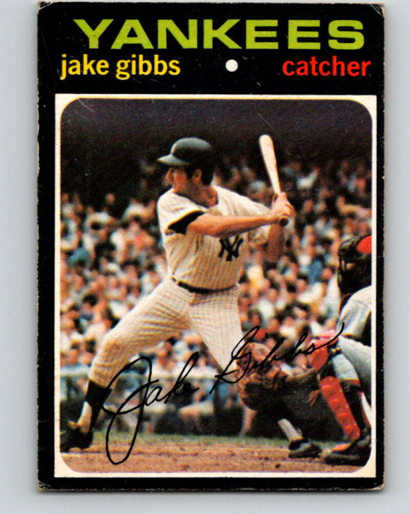 1971 O-Pee-Chee MLB #382 Jake Gibbs� New York Yankees� V11188