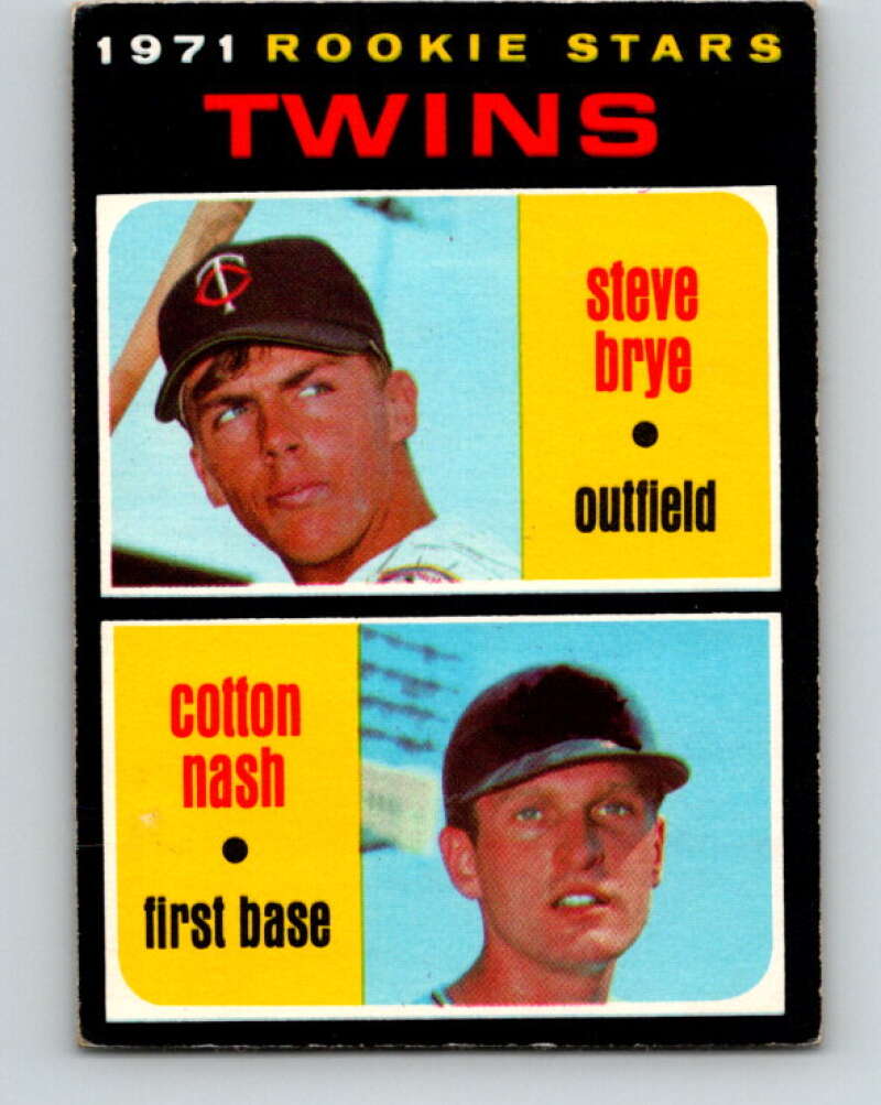 1971 O-Pee-Chee MLB #391 Steve Brye/Cotton Nash� RC Rookie V11193