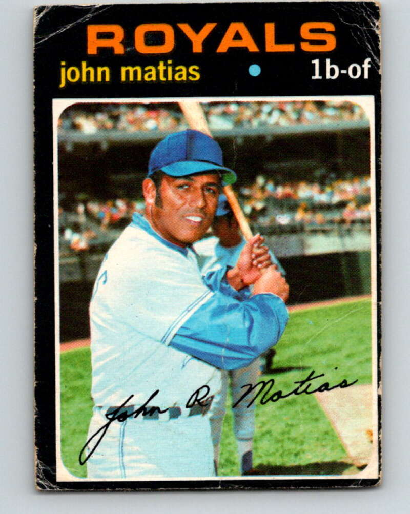 1971 O-Pee-Chee MLB #546 John Matias� Kansas City Royals� V11198