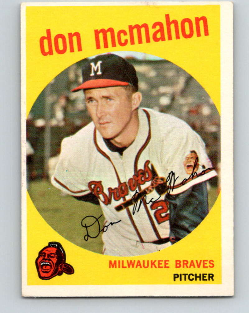 1959 Topps MLB #3 Don McMahon Milwaukee Braves V11218