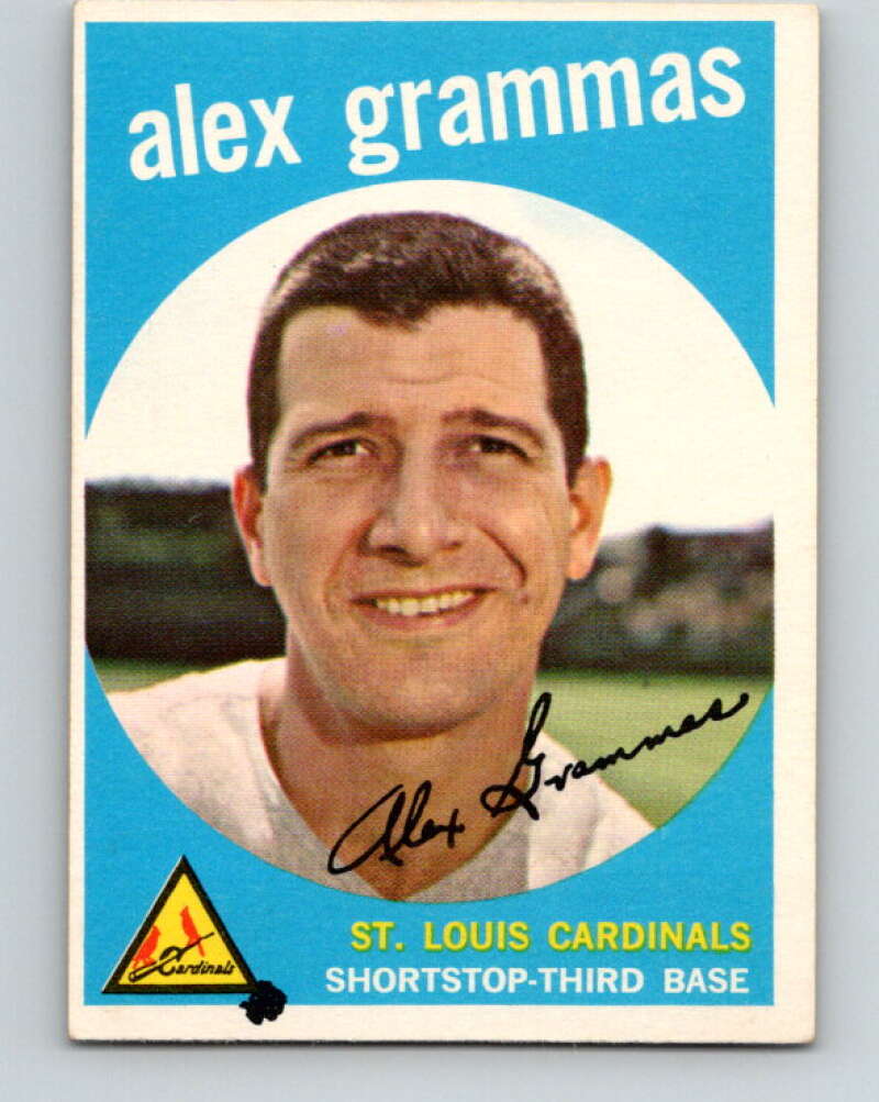 1959 Topps MLB #6 Alex Grammas UER St. Louis Cardinals V11222