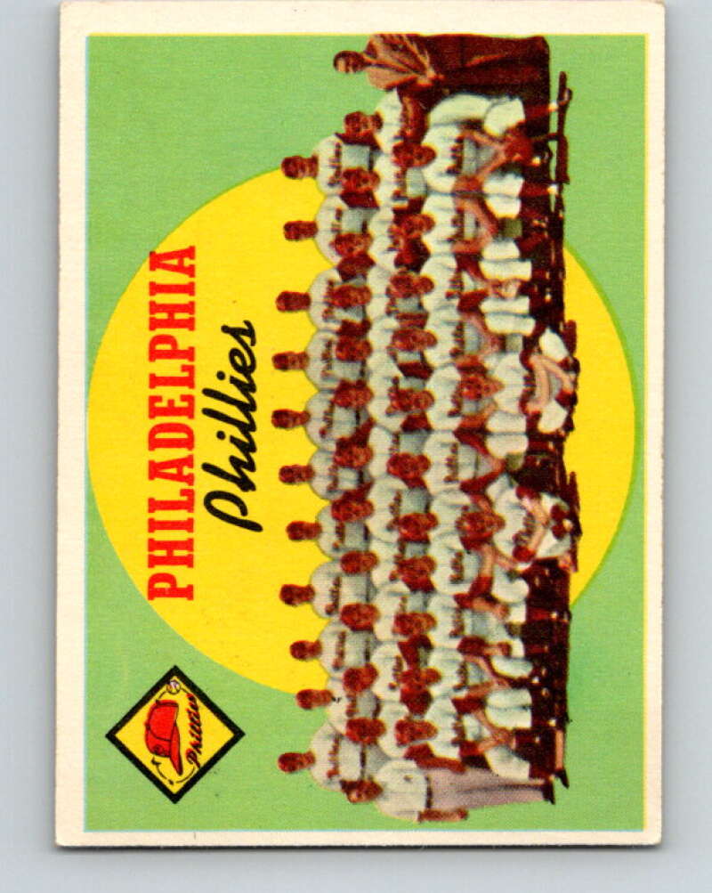 1959 Topps MLB #8 Phillies Checklist Philadelphia Phillies V11226