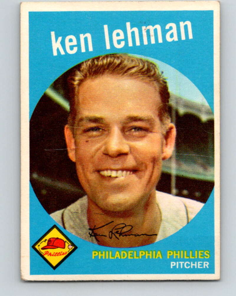 1959 Topps MLB #31 Ken Lehman UER Philadelphia Phillies V11243