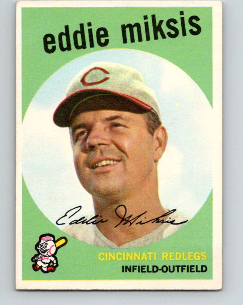 1959 Topps MLB #58 Eddie Miksis Cincinnati Reds V11266