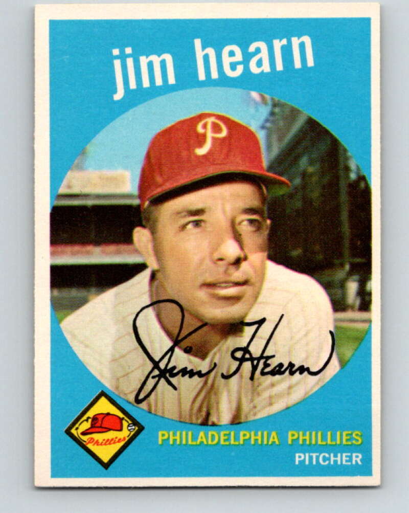 1959 Topps MLB #63 Jim Hearn UER Philadelphia Phillies V11271