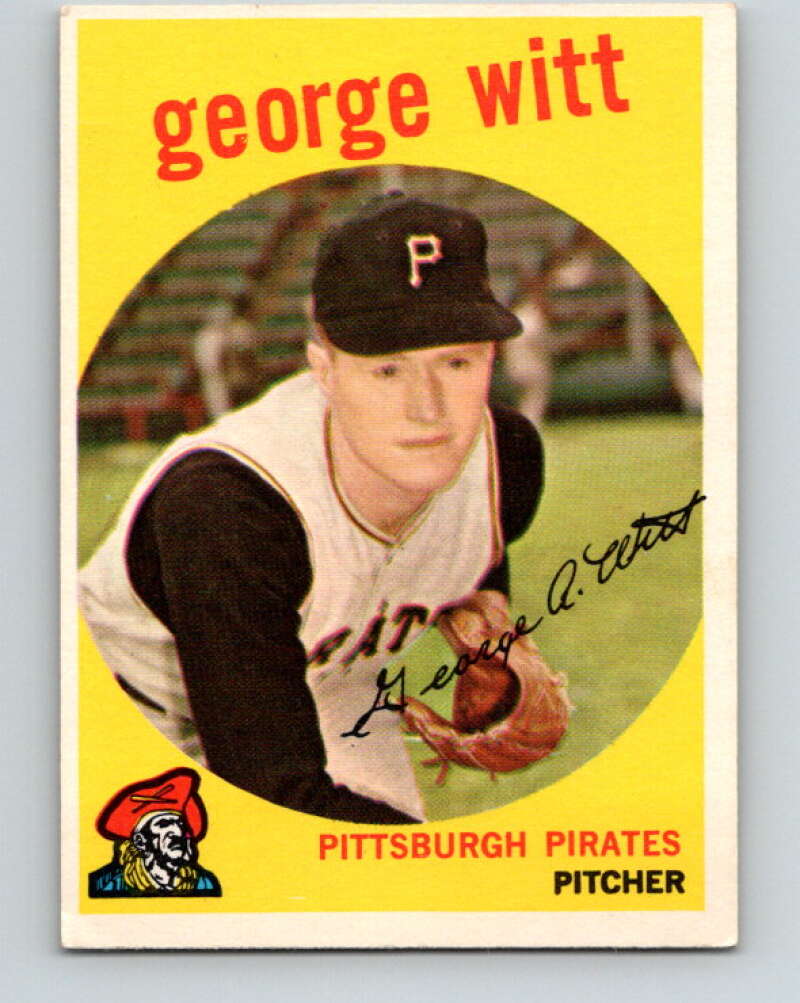 1959 Topps MLB #110 George Witt RC Rookie Pittsburgh Pirates V11315