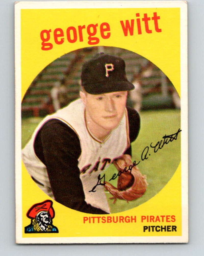 1959 Topps MLB #110 George Witt RC Rookie Pittsburgh Pirates V11316