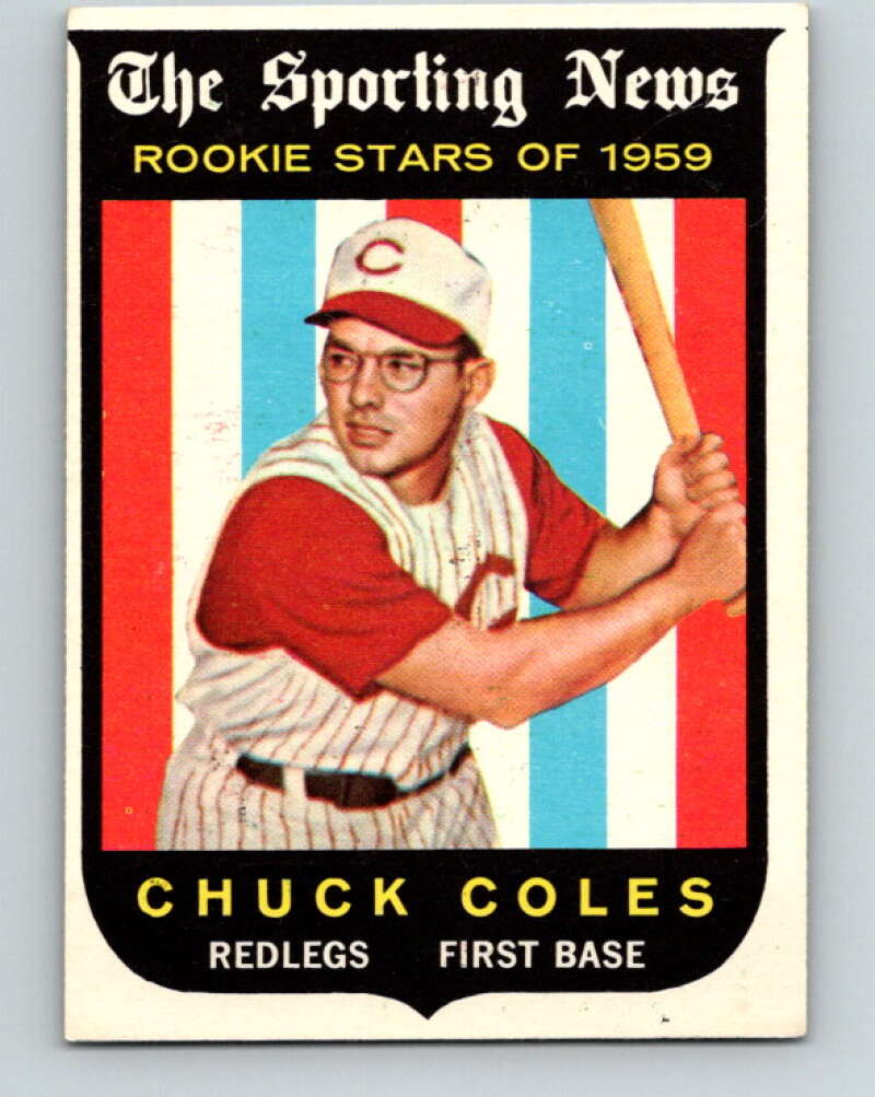 1959 Topps MLB #120 Chuck Coles UER RC Rookie Cincinnati Reds V11317