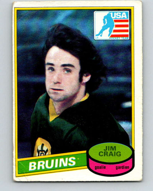 1980-81 O-Pee-Chee #22 Jim Craig OLY  RC Rookie Boston Bruins  V11348