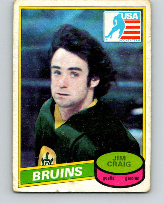 1980-81 O-Pee-Chee #22 Jim Craig OLY  RC Rookie Boston Bruins  V11353