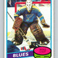 1980-81 O-Pee-Chee #31 Mike Liut  RC Rookie St. Louis Blues  V11374