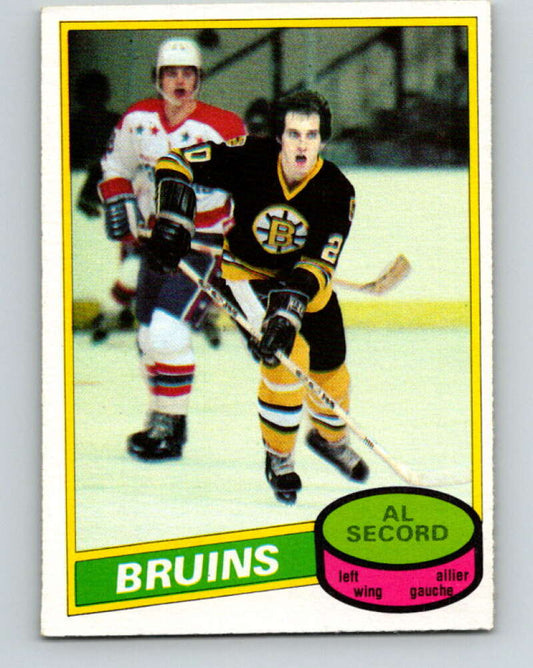 1980-81 O-Pee-Chee #129 Al Secord  RC Rookie Boston Bruins  V11416