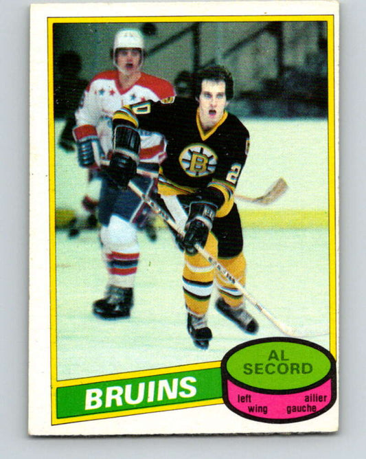 1980-81 O-Pee-Chee #129 Al Secord  RC Rookie Boston Bruins  V11417