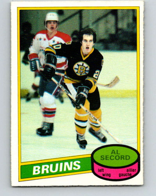 1980-81 O-Pee-Chee #129 Al Secord  RC Rookie Boston Bruins  V11421