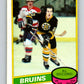 1980-81 O-Pee-Chee #129 Al Secord  RC Rookie Boston Bruins  V11425