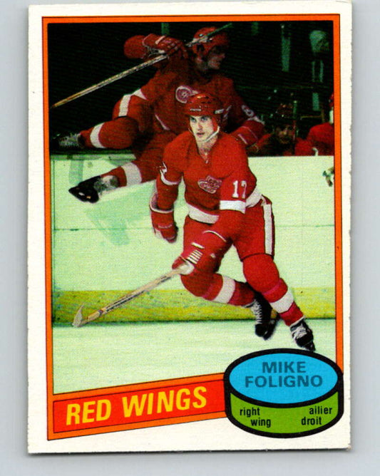 1980-81 O-Pee-Chee #187 Mike Foligno  RC Rookie Detroit Red Wings  V11436