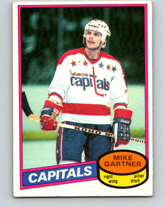 1980-81 O-Pee-Chee #195 Mike Gartner  RC Rookie Washington Capitals  V11453