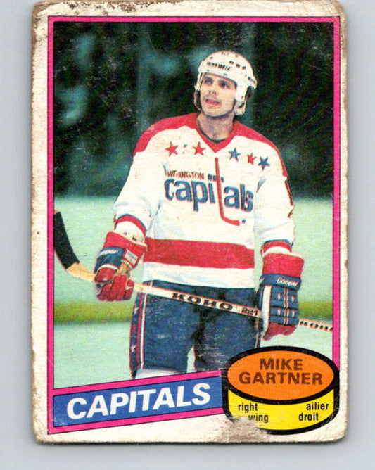 1980-81 O-Pee-Chee #195 Mike Gartner  RC Rookie Washington Capitals  V11459