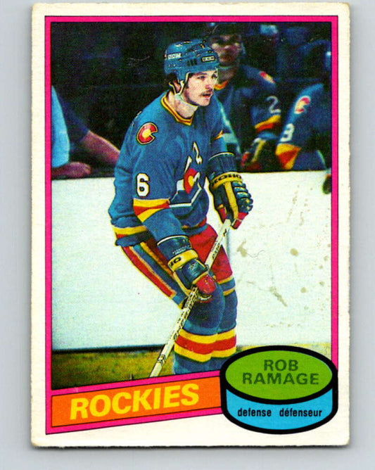 1980-81 O-Pee-Chee #213 Rob Ramage  RC Rookie Colorado Rockies  V11474