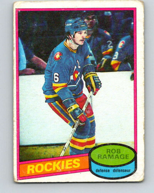 1980-81 O-Pee-Chee #213 Rob Ramage  RC Rookie Colorado Rockies  V11475