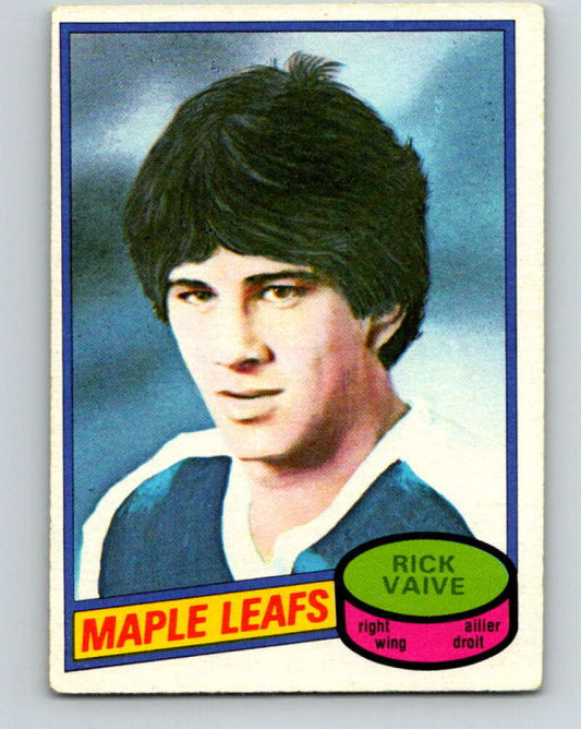 1980-81 O-Pee-Chee #242 Rick Vaive  RC Rookie Toronto Maple Leafs  V11489