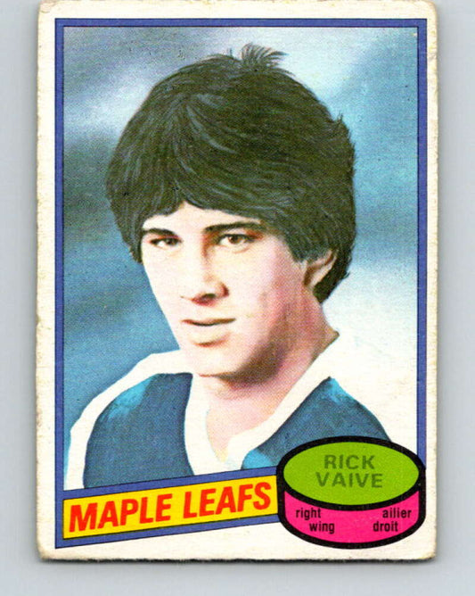 1980-81 O-Pee-Chee #242 Rick Vaive  RC Rookie Toronto Maple Leafs  V11490