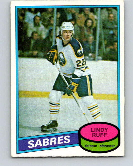1980-81 O-Pee-Chee #319 Lindy Ruff  RC Rookie Buffalo Sabres  V11539