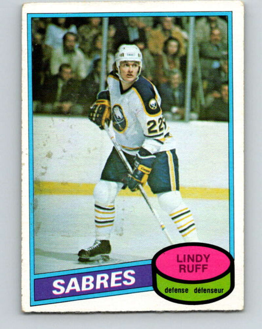 1980-81 O-Pee-Chee #319 Lindy Ruff  RC Rookie Buffalo Sabres  V11542