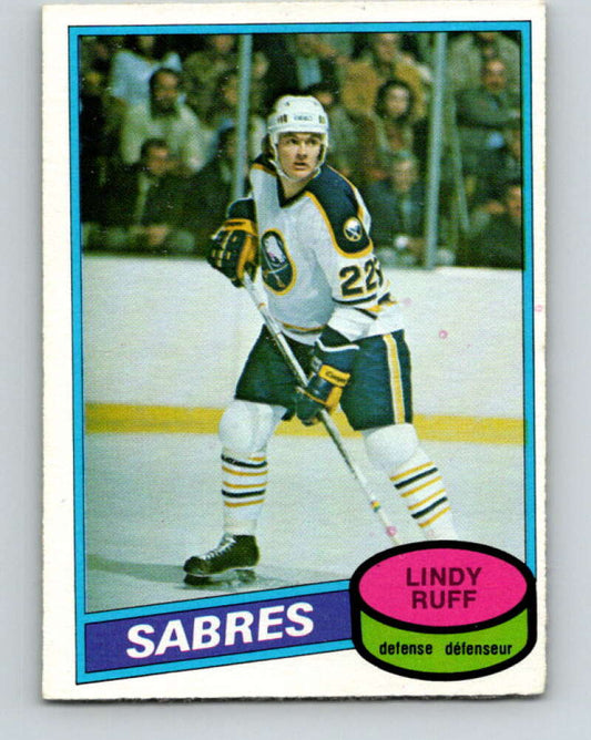 1980-81 O-Pee-Chee #319 Lindy Ruff  RC Rookie Buffalo Sabres  V11543