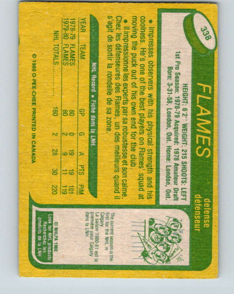 1980-81 O-Pee-Chee #338 Brad Marsh RC Rookie Calgary Flames V11547