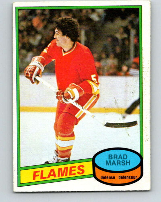 1980-81 O-Pee-Chee #338 Brad Marsh  RC Rookie Calgary Flames  V11548