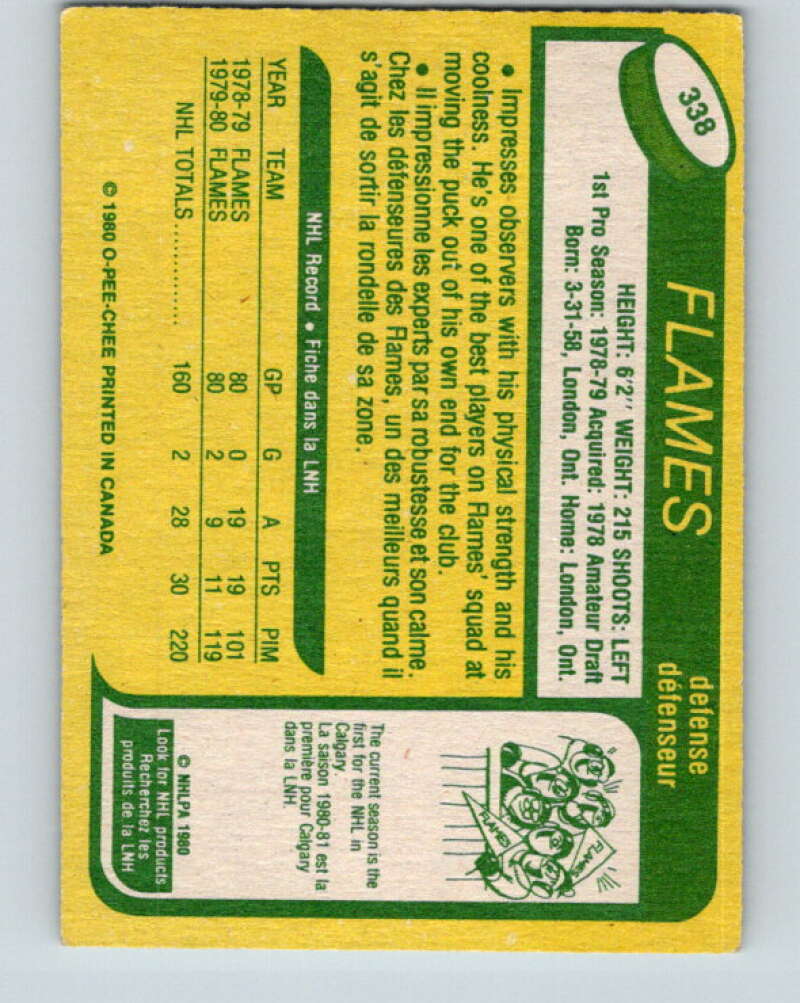 1980-81 O-Pee-Chee #338 Brad Marsh RC Rookie Calgary Flames V11549