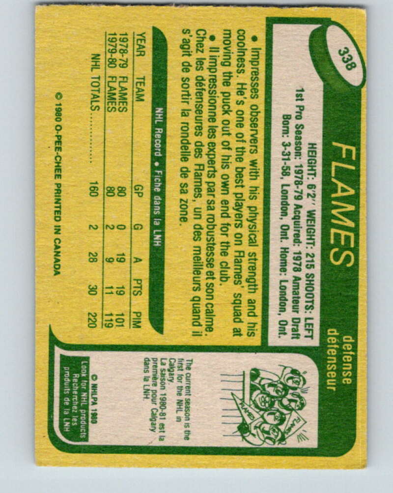 1980-81 O-Pee-Chee #338 Brad Marsh RC Rookie Calgary Flames V11551