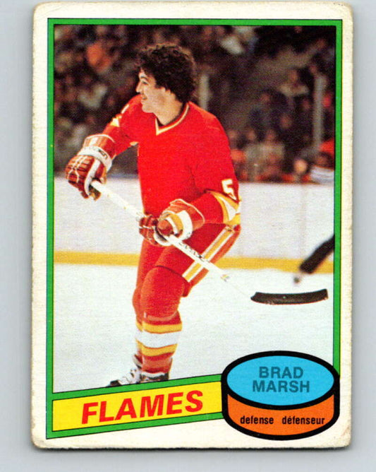 1980-81 O-Pee-Chee #338 Brad Marsh  RC Rookie Calgary Flames  V11553