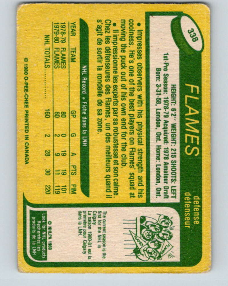 1980-81 O-Pee-Chee #338 Brad Marsh RC Rookie Calgary Flames V11553