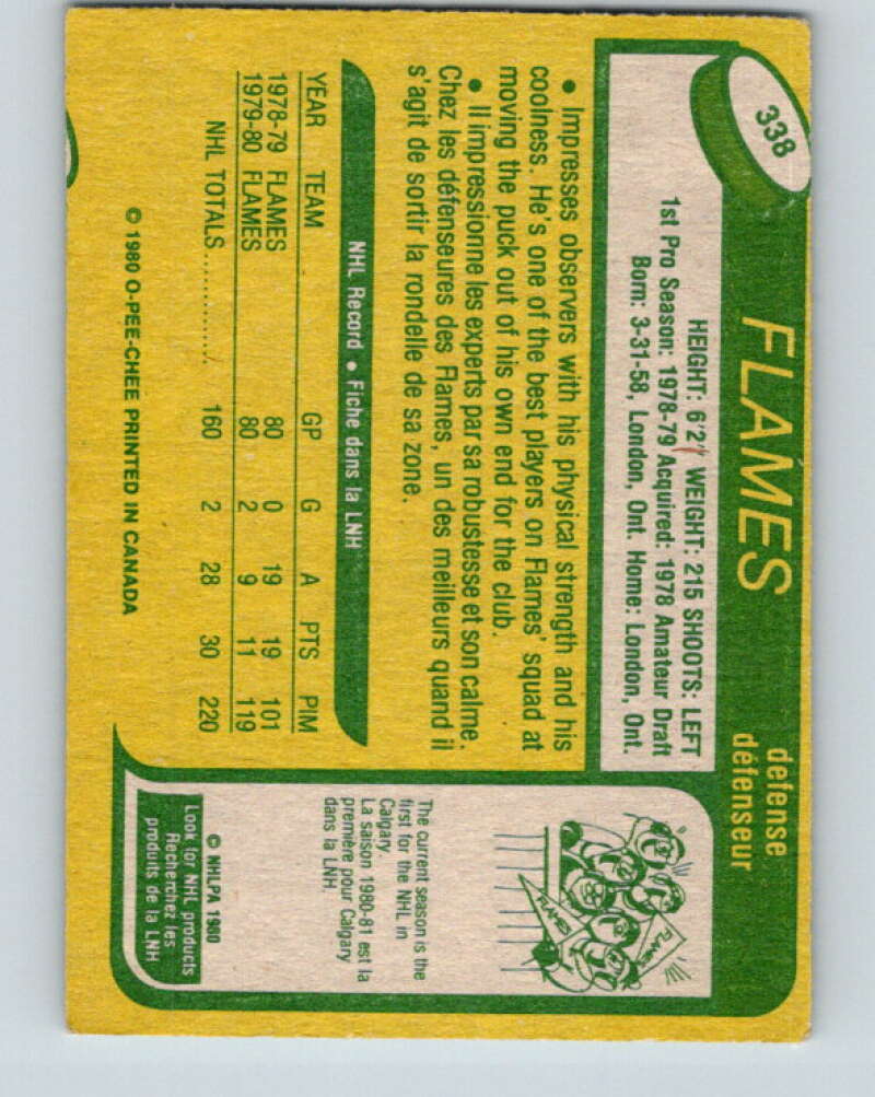 1980-81 O-Pee-Chee #338 Brad Marsh RC Rookie Calgary Flames V11554