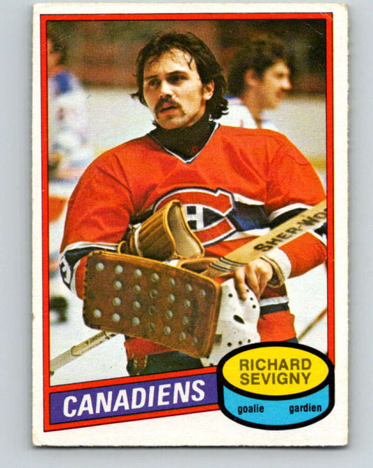 1980-81 O-Pee-Chee #385 Richard Sevigny  RC Rookie Montreal Canadiens  V11586